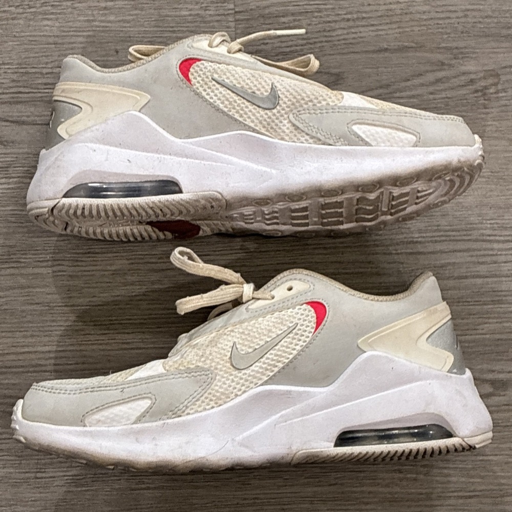 Women's Nike Air Max Bolt White/Metallic Platinum-Siren Red CU4152 102 Size 8